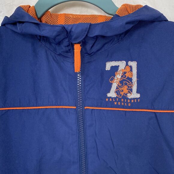 Disney Parks Youth Small Blue Windbreaker Jacket Full Zip Long Sleeve Coat - Picture 2 of 9